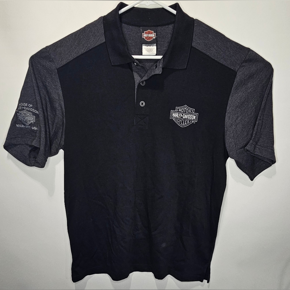 Harley Davidson Polo Shirt Milwaukee WI Mens Size Large House Of Harley Davidson
